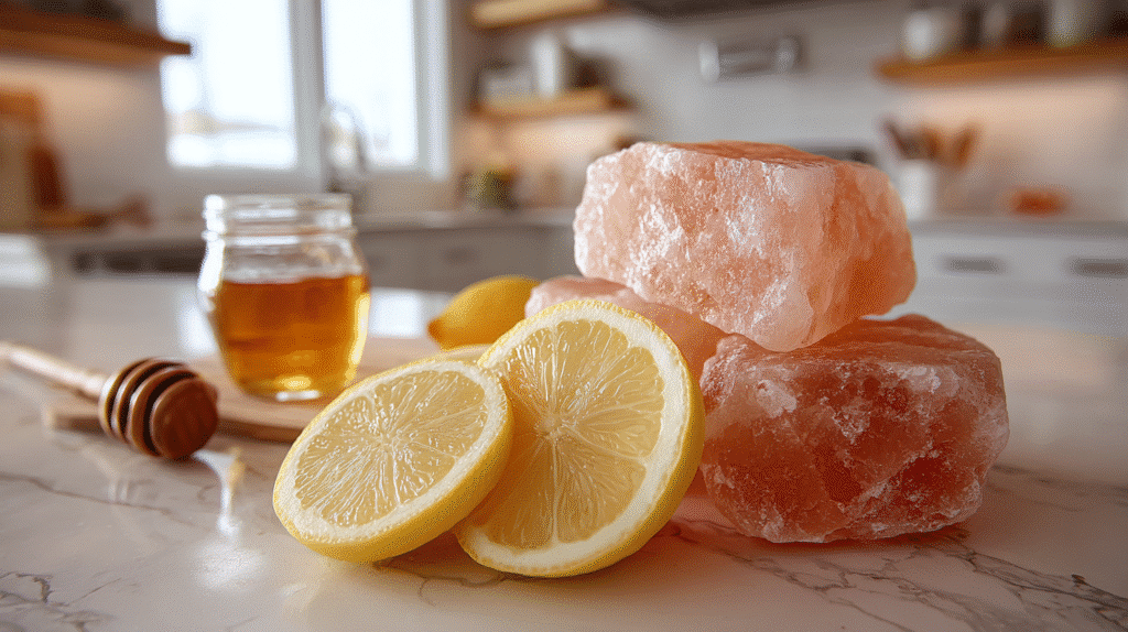 Ingredients for the mounjaro pink salt recipe