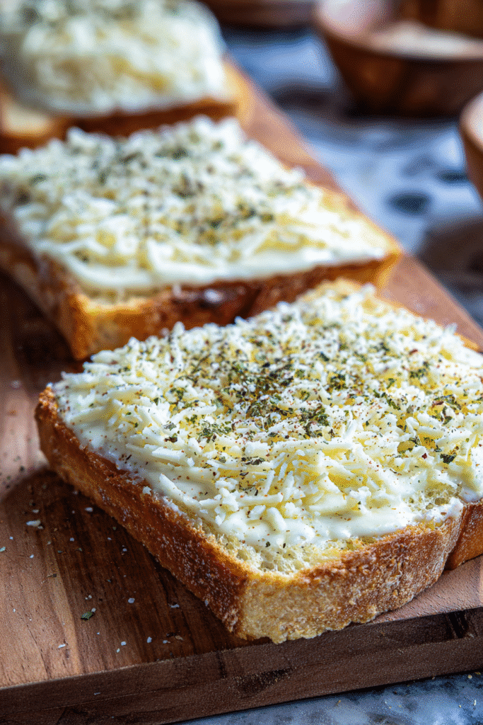 Adding Mozzarella Cheese to Texas Toast