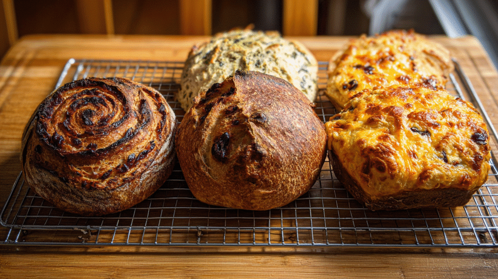  sweet and savory no-knead bread variations