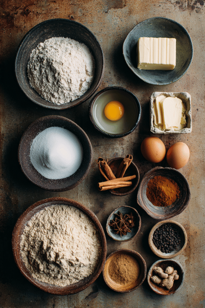 Chai-Spiced Sugar Cookie ingredients on counter