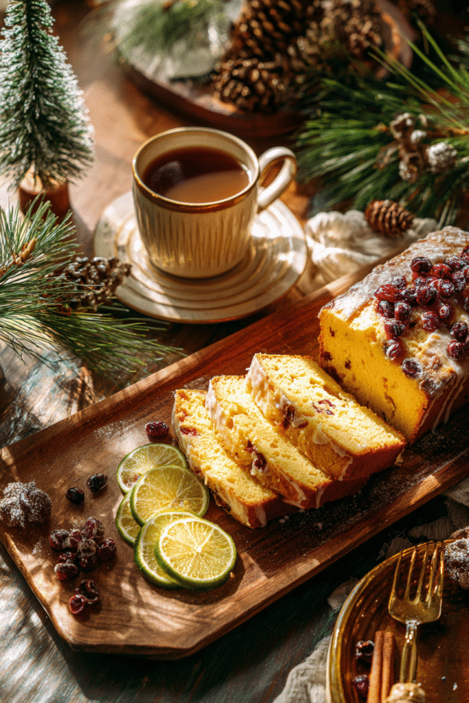 Cranberry Orange Bread: A Sweet Holiday Favorite 8 Sliced cranberry orange bread on holiday table