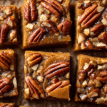Wrapped pecan praline blondies storage