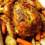 Maple-Glazed Roast Chicken: A Cozy Fall Dinner Recipe 9 Maple-glazed roast chicken with roasted vegetables