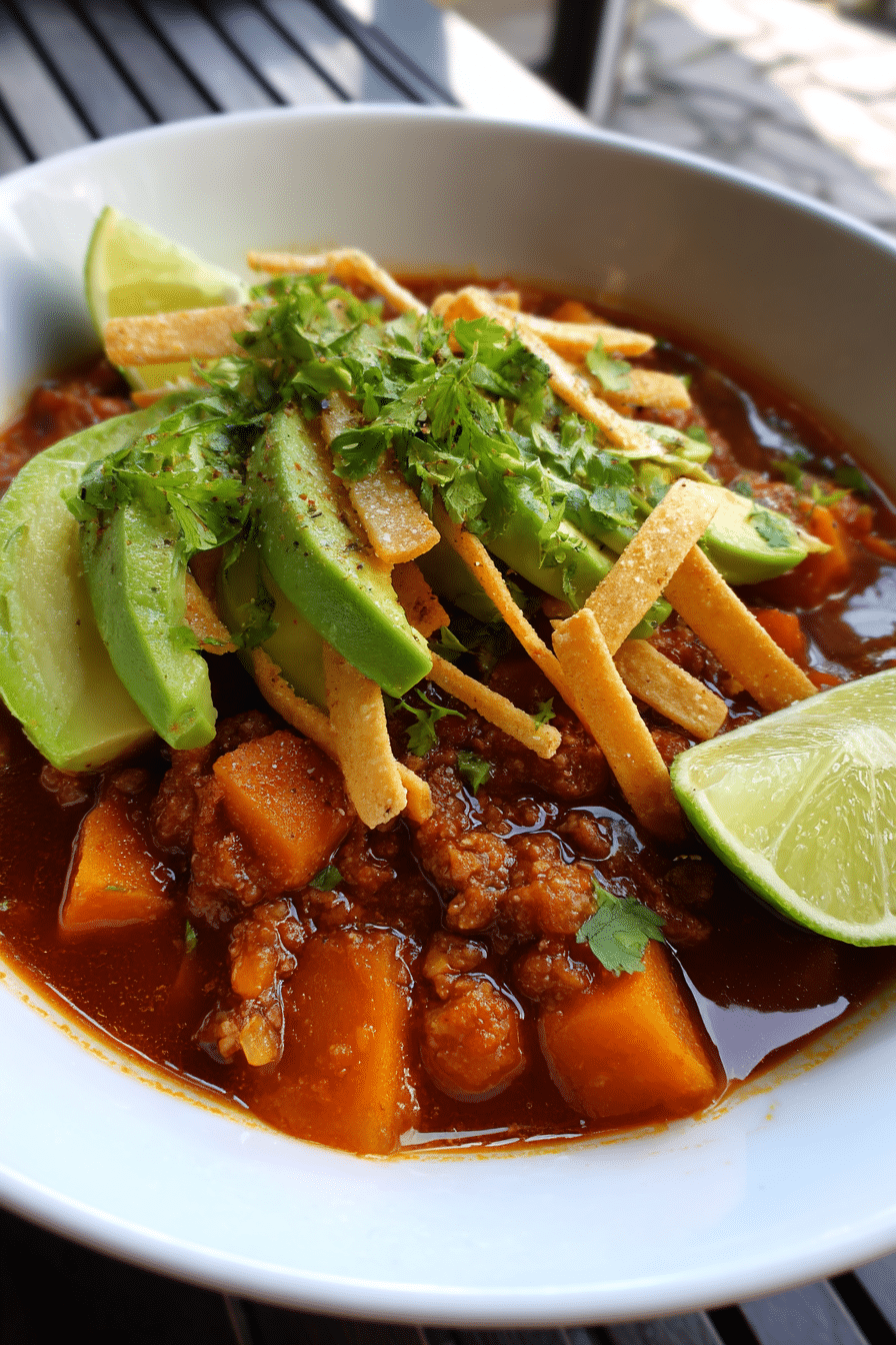 sweet potato chili stored in freezer-safe containers
