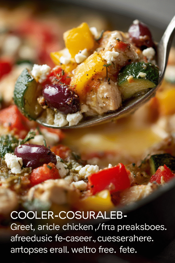 Greek Chicken Casserole healthy bake dinner recipe