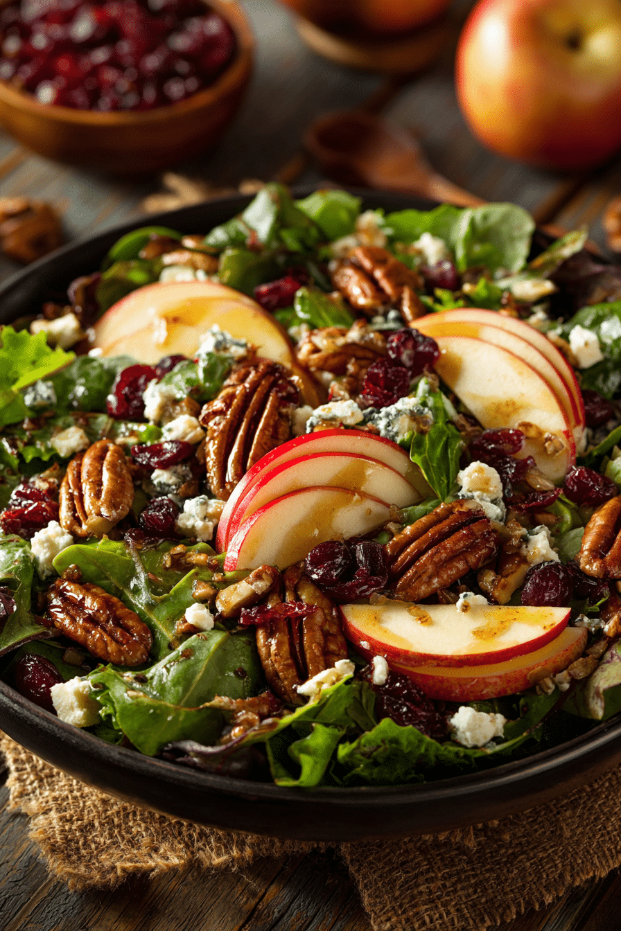 Harvest Salad with Apple & Pecans fall salad recipe