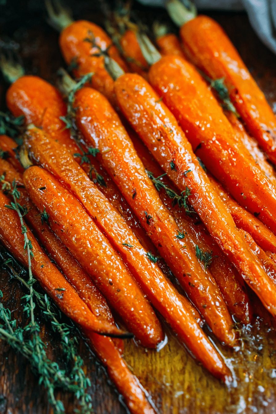 Maple Roasted Carrots holiday side dish