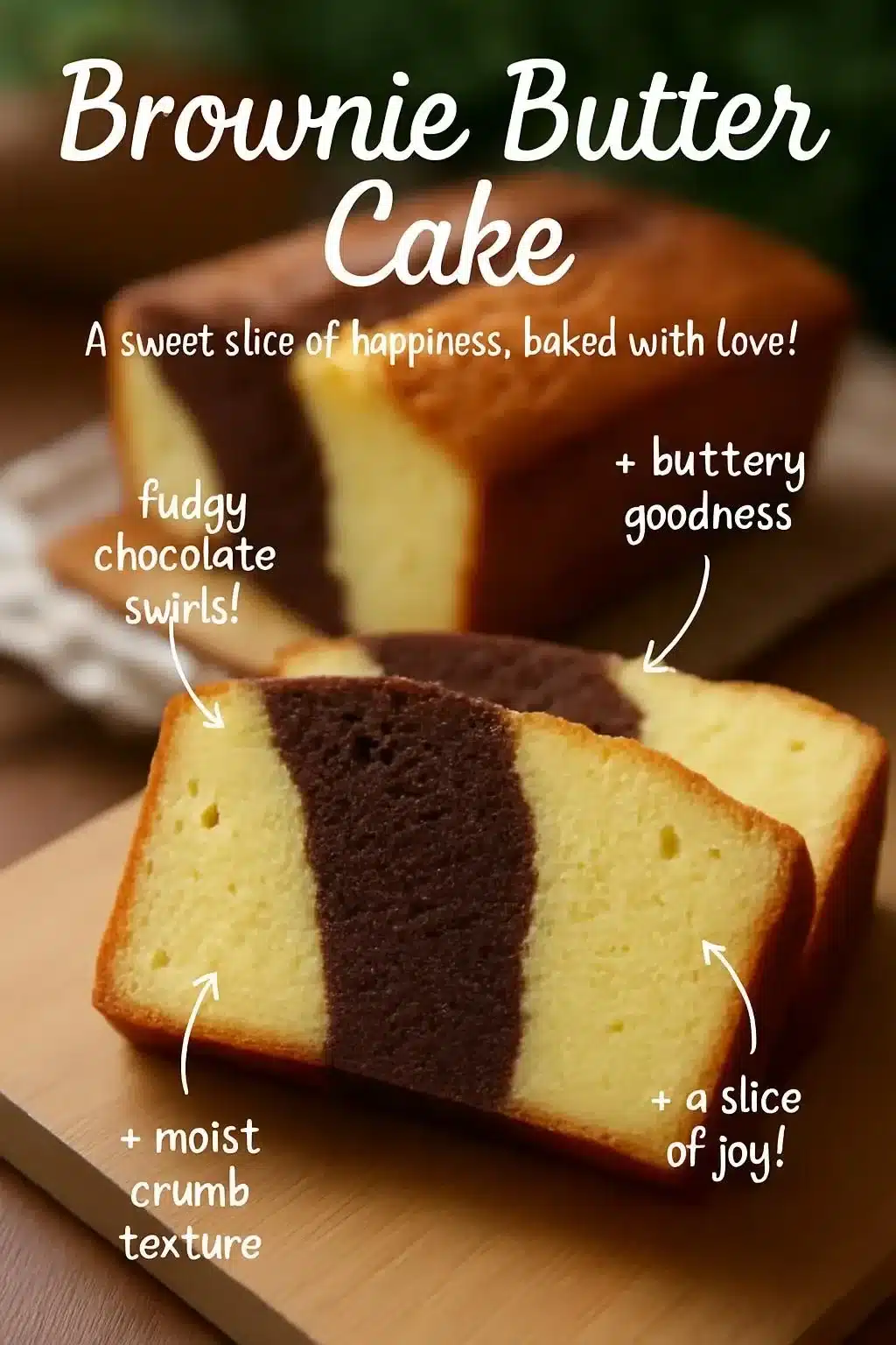 Deliciously rich brownie butter cake with chocolate frosting