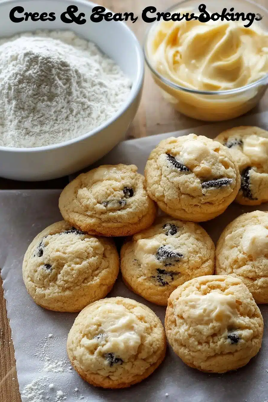 Delicious homemade Cookies and Cream Cookies on a plate