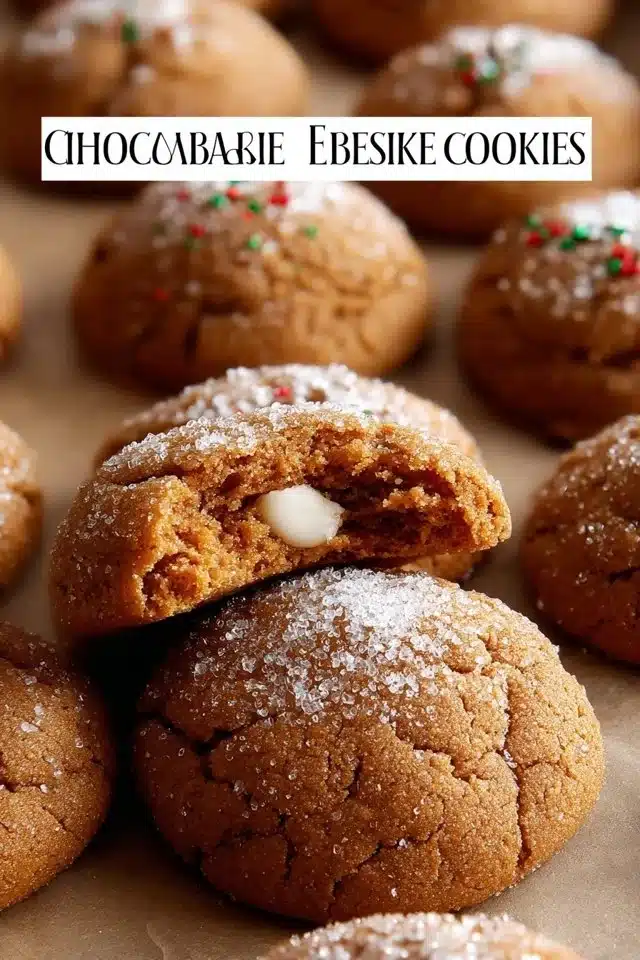 Delicious Gingerbread Cheesecake Cookies drizzled with icing on a festive plate.