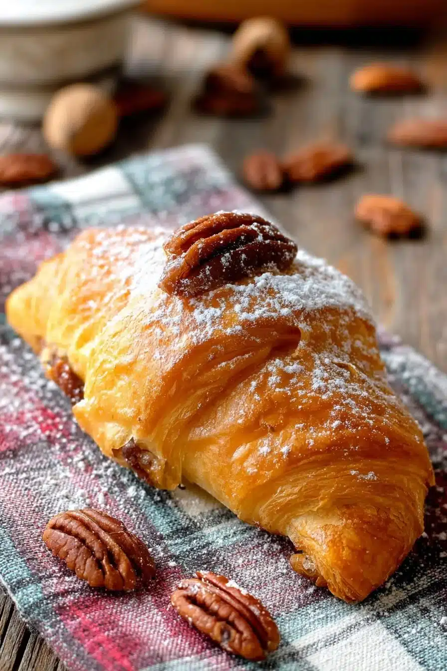 Delicious Pecan Pie Crescent Rolls dessert recipe with caramelized pecans