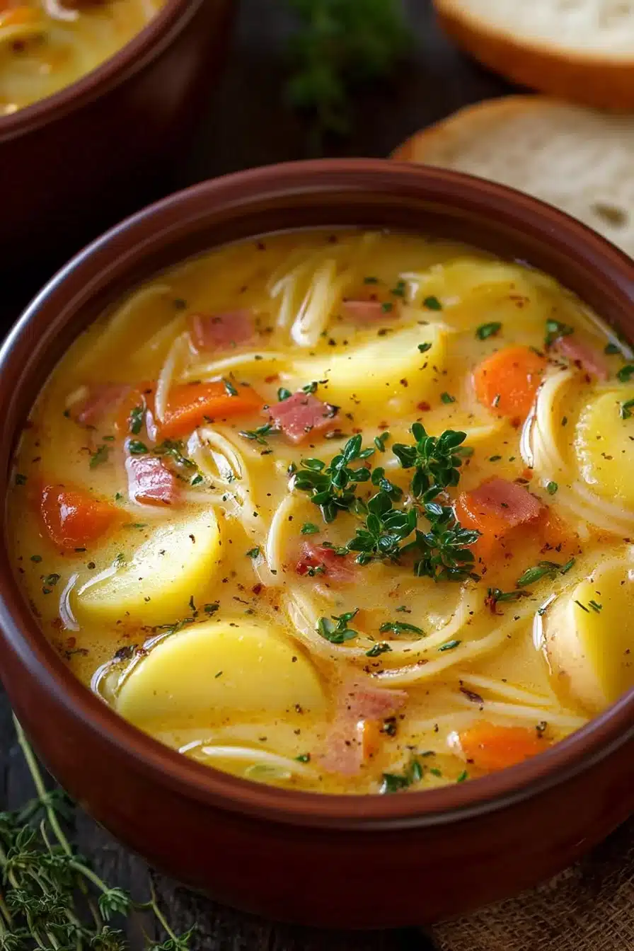 A variety of hearty and comforting soups in colorful bowls