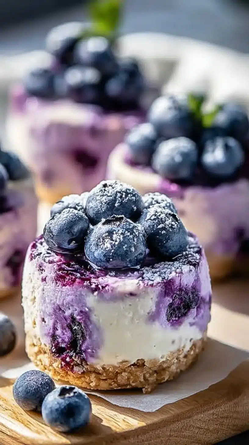 Easy blueberry cheesecake bites for a healthy guilt-free snack