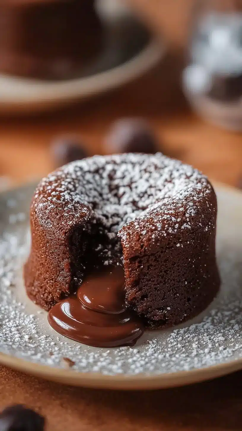 Delicious Keto Chocolate Lava Cake served with a rich gooey center