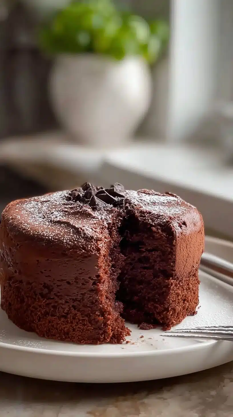 Delicious homemade chocolate cake with rich frosting and chocolate shavings